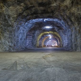 Tunnelsystem in einem Endlager für radioaktive Abfälle