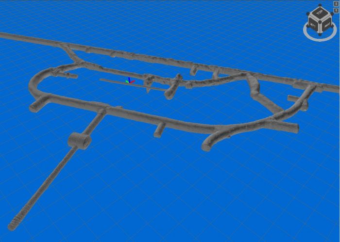 Die geometrische Struktur des Felslabors Mont Terri, dargestellt im virtuellen Untertagelabor Virtus