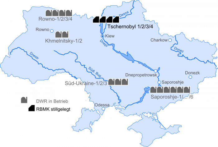 Kernkraftwerksstandorte Ukraine