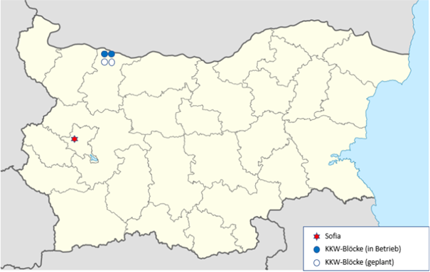 Landkarte Bulgarien