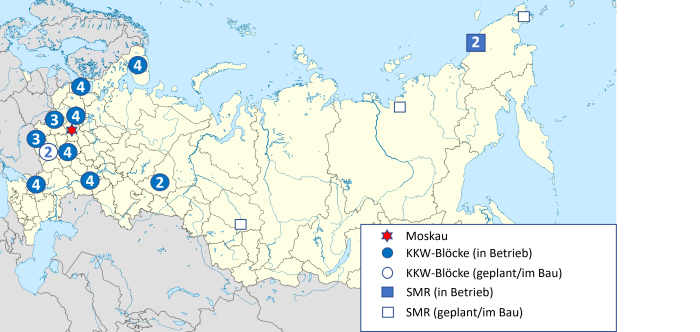 KKW-Standorte Russland