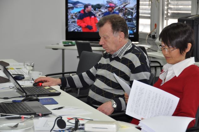 Arbeiten im Notfallzentrum der GRS in Köln