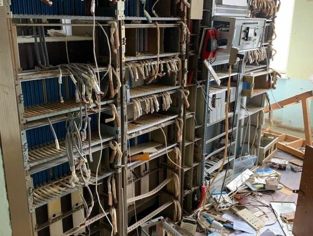 Beschädigte Computersysteme am Standort Tschernobyl