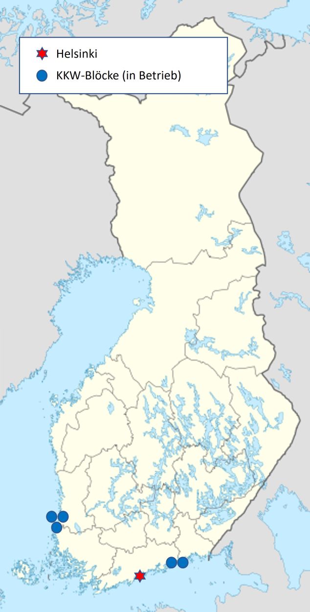 Karte Finnland