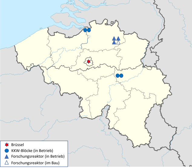 Landkarte Belgien