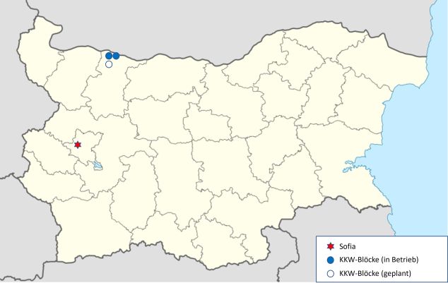 Standort des bulgarischen Kernkraftwerks