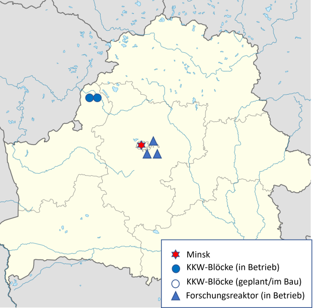 KKW-Standorte Belarus