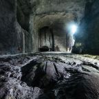 Blick in einen Tunnel des finnischen Endlagers Onkalo