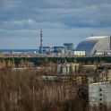 Foto des Standorts Tschernobyl mit dem New Safe Confinement