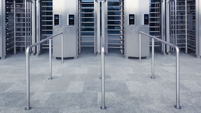 Sicherung Sicherungsschleuse im Eingangsbereich einer kerntechnischen Anlage