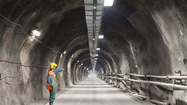 Endlagerung Tunnel eines Endlagers