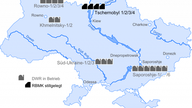 Kernkraftwerksstandorte Ukraine