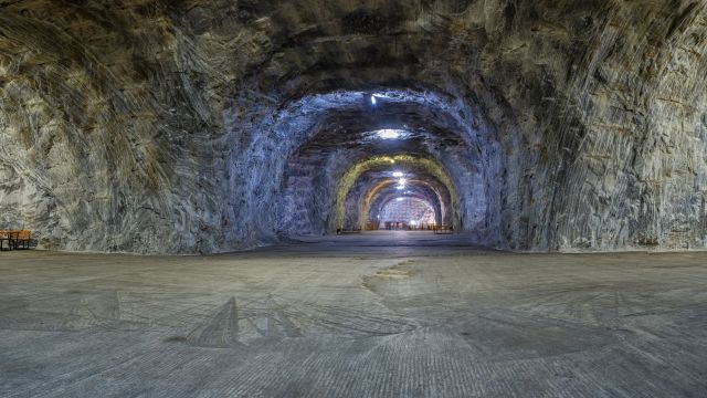 Tunnelsystem in einem Endlager für radioaktive Abfälle