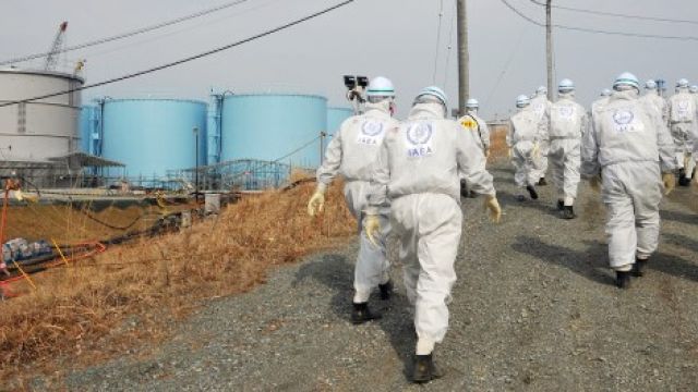 IAEA-Leute am Standort Fukushima