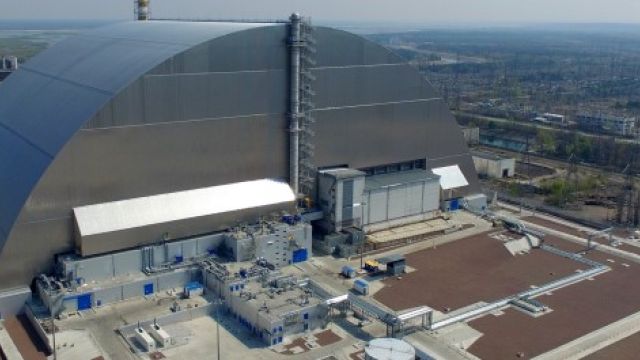 Blick auf das New Safe Confinement